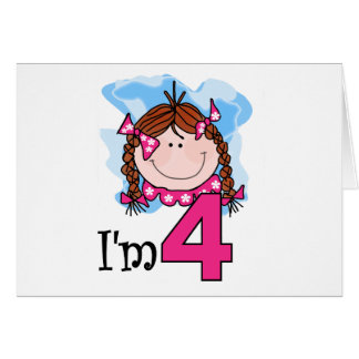 4 Years Old Girl Birthday Cards, 4 Years Old Girl Birthday Card ...