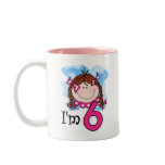 Redhead Girl I'm Six mugs