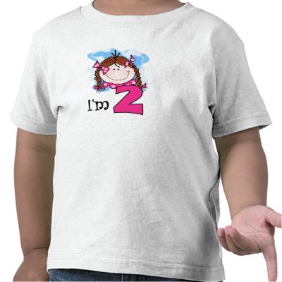 Redhead Girl I'm Two Tee Shirt by girl_stuff