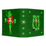 Redhead Girl Leprechaun 2" Avery Binder