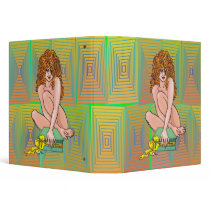 Redhead Girl with Gift Binders