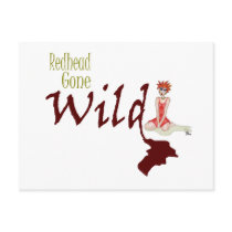 Redhead Gone Wild postcards by RaspberryDoodles Redhead Gone Wild postcards