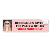 REDHEAD GUN LOVERS , FOR PALIN &... bumper stickers by kanjana REDHEAD GUN LOVERS , FOR PALIN &... bumper stickers