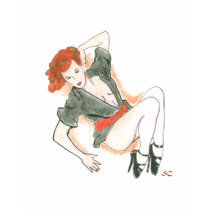 Redhead in Repose T-shirt by ardras Redhead in Repose T-shirt
