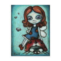 Redhead Lucy - ladybug fairy postcards by tanyabond Redhead Lucy - ladybug fairy postcards