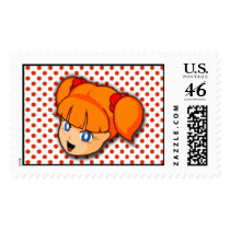 Redhead Manga Girl Postage postage