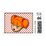 redhead, carrot top, red hair, postage, stamp,