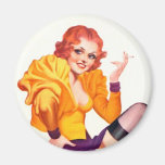 Redhead Smoker Pinup Fridge Magnets
