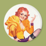 Redhead Smoker Pinup Fridge Magnets
