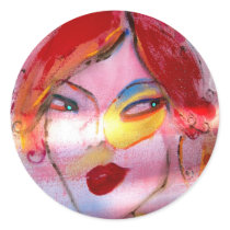 "Redhead" Round Sticker
