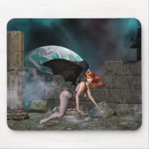 Redheaded Vampress - Fantasy/Vampire Mousepad by mrssocolov4 Redheaded Vampress - Fantasy/Vampire Mousepad