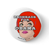 Redheads for Obama Button