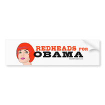 Redheads for Obama Sticker bumper stickers