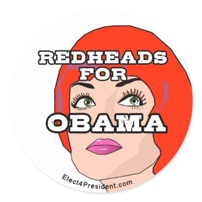 Redheads for Obama Stickers by obama_2008