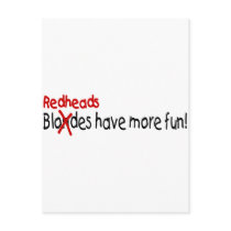 Redheads Have More Fun postcards by TeeZazzle Redheads Have More Fun postcards