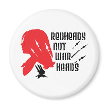 Redheads Not Warheads Fridge Magnets