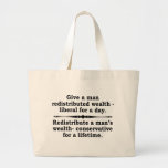Redistribute wealth? tote tote bag