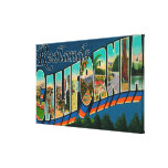 Redlands, California - Large Letter Scenes Stretched Canvas Prints