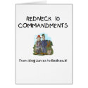Redneck 10 Commandments Card by melodydurant Redneck 10 Commandments Card