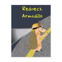 Redneck Armadillo Postcard by ChiaPetRescue Redneck Armadillo Postcard