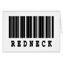 redneck barcode design cards