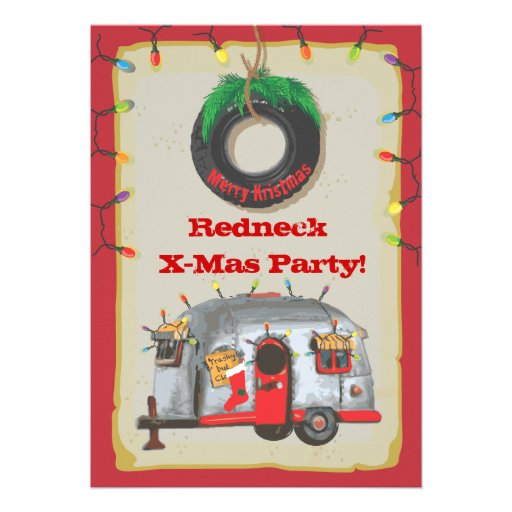 Redneck Christmas Party Invitations