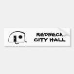 REDNECK CITY HALL bumper sticker