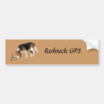 Redneck GPS Beagle Hound Bumper Sticker