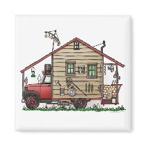 Redneck Hillbilly Camper Magnets
