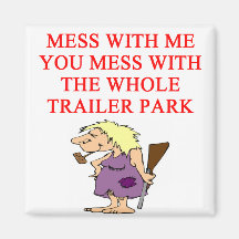 redneck hillbilly joke fridge magnet