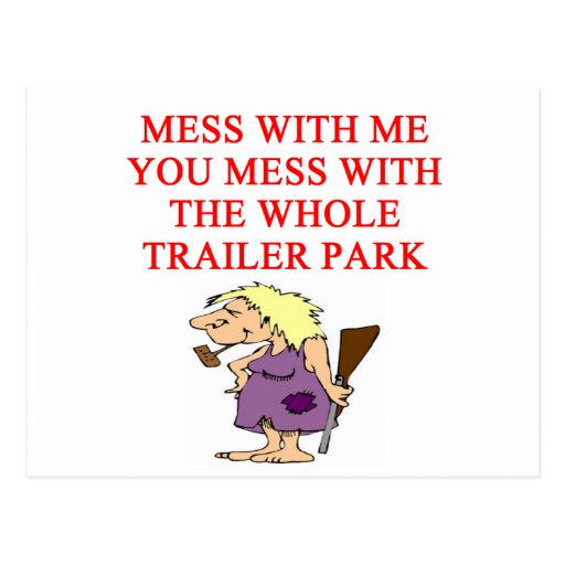 redneck hillbilly joke postcard