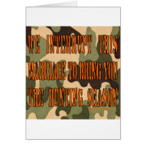 REDNECK MARRIAGE & HUNTING SEASON T-SHIRT cards
