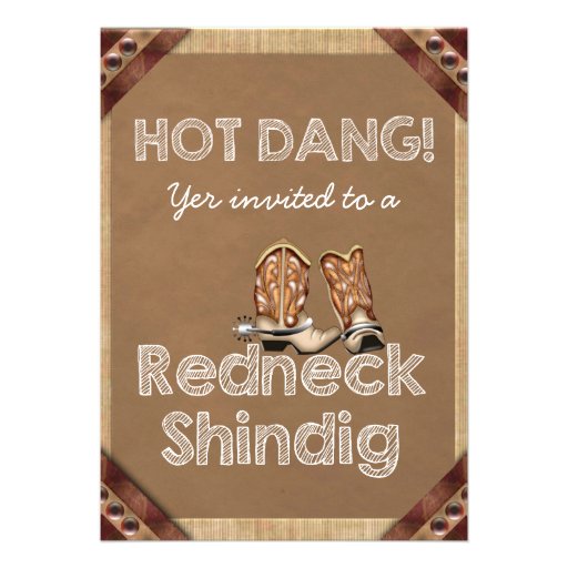 Redneck Party Invitations