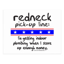 REDNECK PICK-UP LINE PLUMBING T-SHIRTS postcards