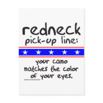 REDNECK PICK-UP LINE T-SHIRTS AND GIFTS postcards