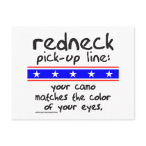 REDNECK PICK-UP LINE T-SHIRTS AND GIFTS postcards