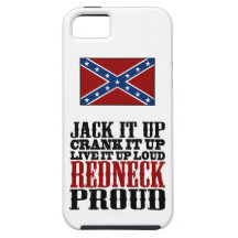 Redneck Proud (Black and Red) iPhone 5 Cases