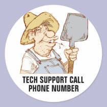 Redneck Support Number Sticker stickers