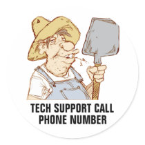 Redneck Support Number Sticker by NateOwens Redneck Support Number Sticker