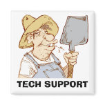 Redneck Tech Support Fridge Magnet