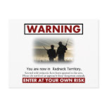 Redneck Territory Warning postcards