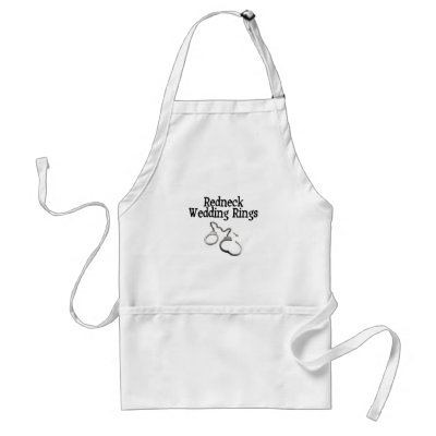 Redneck Wedding Rings Apron by BacheloretteGirl