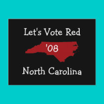 rednorthcarolina, Let's Vote Red, North Carolin... postcards by jenniekurono rednorthcarolina, Let's Vote Red, North Carolin... postcards