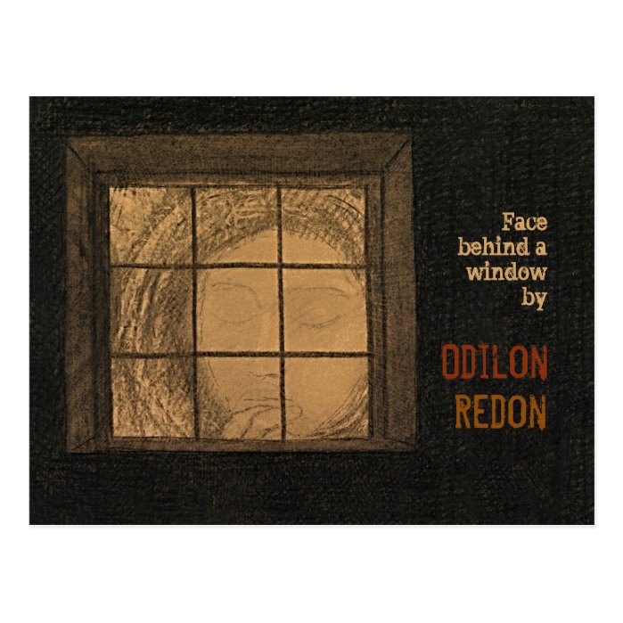Redon Face behind a window CC0681 Postcard