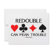 Redouble Can Mean Trouble invitations by wordsunwords Redouble Can Mean Trouble invitations