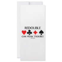 Redouble Can Mean Trouble rack cards by wordsunwords Redouble Can Mean Trouble rack cards