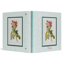 Redoute Vintage Rose Botanical binders by cowboyannie Redoute Vintage Rose Botanical binders