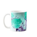 Redreaming roses in green mugs
