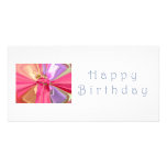 RedRose PinkRose Crystal Butterfly Art Custom Photo Card