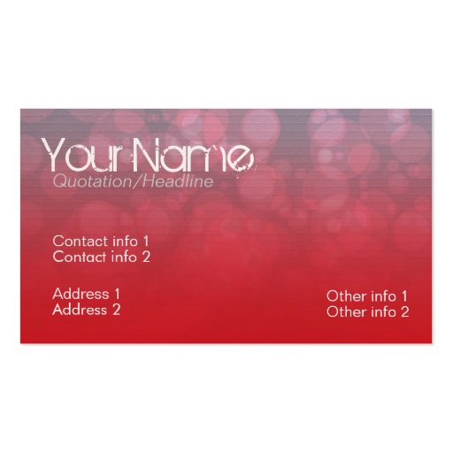 Redtown Business Card (front side)